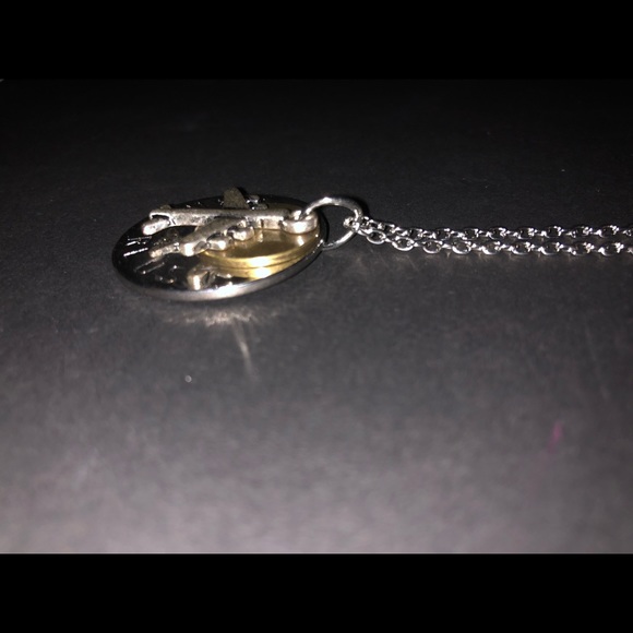 Vintage-like wanderlust necklace w/airplane charm - Picture 5 of 6